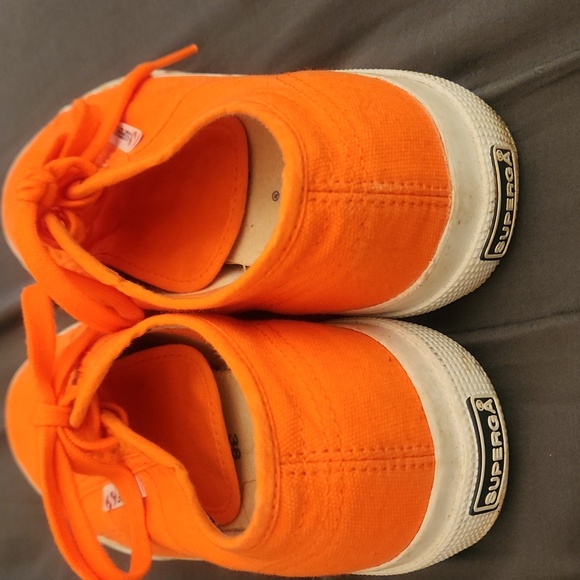 Superga Orange Sneakers US Women's sz 7.5 - Picture 2 of 7